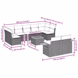 VidaXL 3259536 set mobili da esterno