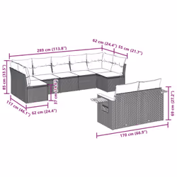 VidaXL 3259539 set mobili da esterno - Vista aggiuntiva 3