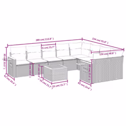 VidaXL 3259542 set mobili da esterno