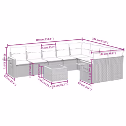 VidaXL 3259549 set mobili da esterno