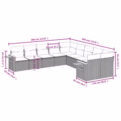 VidaXL 3259594 set mobili da esterno