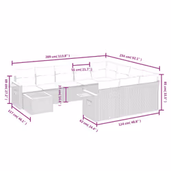 VidaXL 3259605 set mobili da esterno