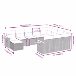 VidaXL 3259606 set mobili da esterno