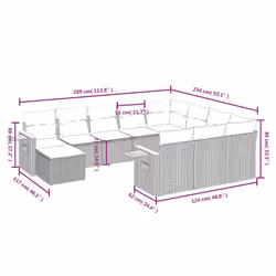 VidaXL 3259609 set mobili da esterno