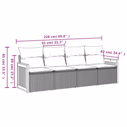 VidaXL 3259851 set mobili da esterno