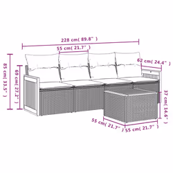 VidaXL 3259860 set mobili da esterno
