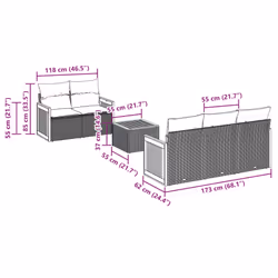 VidaXL 3259865 set mobili da esterno