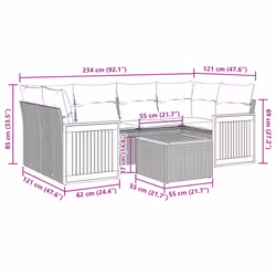 VidaXL 3259879 set mobili da esterno