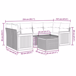 VidaXL 3259881 set mobili da esterno