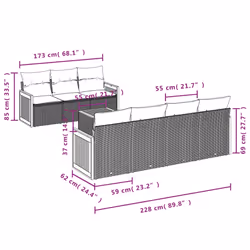 VidaXL 3259885 set mobili da esterno