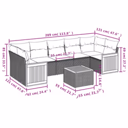VidaXL 3259892 set mobili da esterno