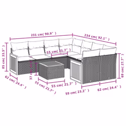 VidaXL 3259907 set mobili da esterno