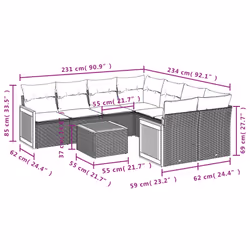VidaXL 3259909 set mobili da esterno
