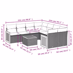 VidaXL 3259910 set mobili da esterno