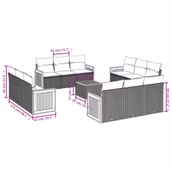 VidaXL 3259914 set mobili da esterno