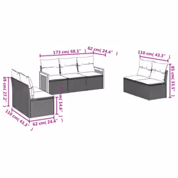 VidaXL 3259955 set mobili da esterno