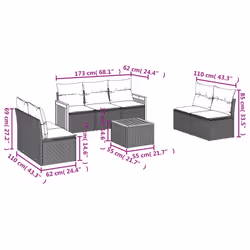 VidaXL 3259963 set mobili da esterno
