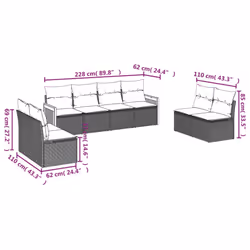 VidaXL 3259974 set mobili da esterno