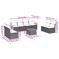 VidaXL 3259976 set mobili da esterno