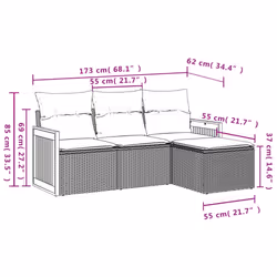 VidaXL 3259983 set mobili da esterno