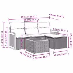 VidaXL 3259993 set mobili da esterno