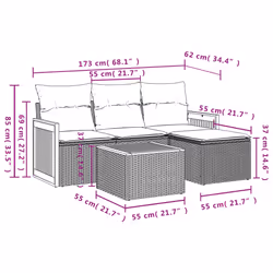 VidaXL 3259995 set mobili da esterno