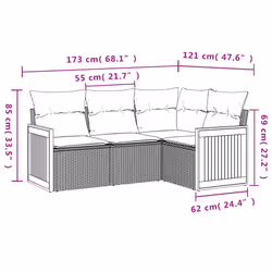 VidaXL 3260011 set mobili da esterno