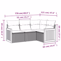 VidaXL 3260012 set mobili da esterno