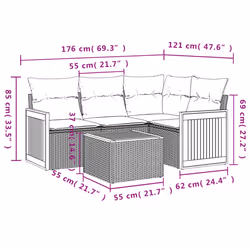 VidaXL 3260015 set mobili da esterno