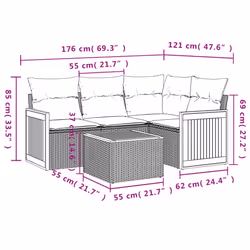 VidaXL 3260021 set mobili da esterno