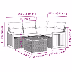 VidaXL 3260023 set mobili da esterno