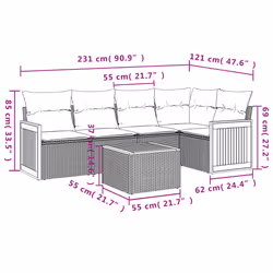 VidaXL 3260026 set mobili da esterno