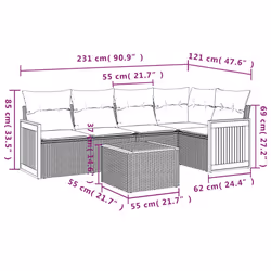 VidaXL 3260032 set mobili da esterno