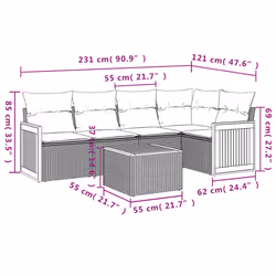 VidaXL 3260033 set mobili da esterno