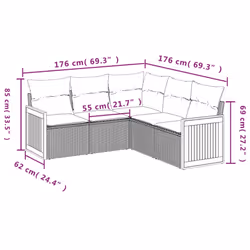 VidaXL 3260042 set mobili da esterno