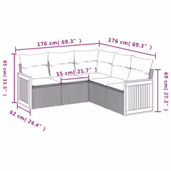 VidaXL 3260043 set mobili da esterno - Vista aggiuntiva 3