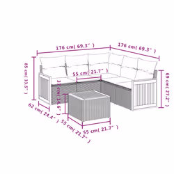 VidaXL 3260044 set mobili da esterno