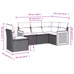 VidaXL 3260065 set mobili da esterno - Vista aggiuntiva 3
