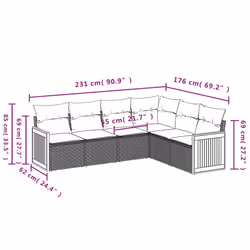 VidaXL 3260084 set mobili da esterno