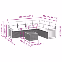 VidaXL 3260085 set mobili da esterno