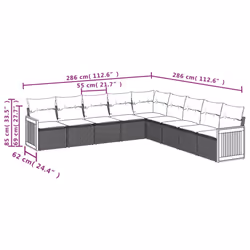 VidaXL 3260142 set mobili da esterno