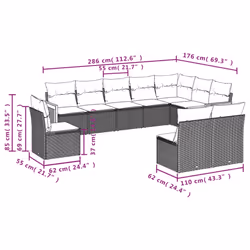 VidaXL 3260155 set mobili da esterno