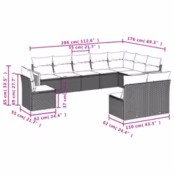VidaXL 3260156 set mobili da esterno