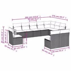 VidaXL 3260162 set mobili da esterno