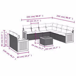 VidaXL 3260183 set mobili da esterno