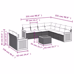 VidaXL 3260189 set mobili da esterno