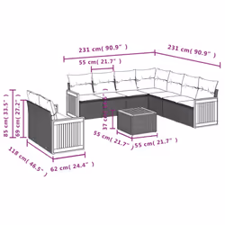VidaXL 3260190 set mobili da esterno - Vista aggiuntiva 3