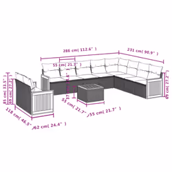 VidaXL 3260197 set mobili da esterno