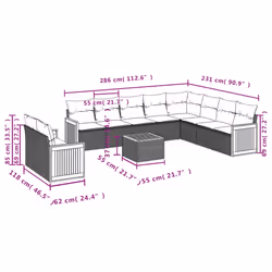 VidaXL 3260205 set mobili da esterno