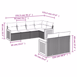 VidaXL 3260225 set mobili da esterno